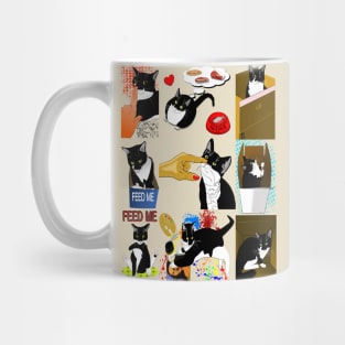 Cute Tuxedo Cat The Nelson Collection Copyright TeAnne Mug